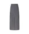 Ottod'ame Elasticated-waist Cargo Skirt In Gray