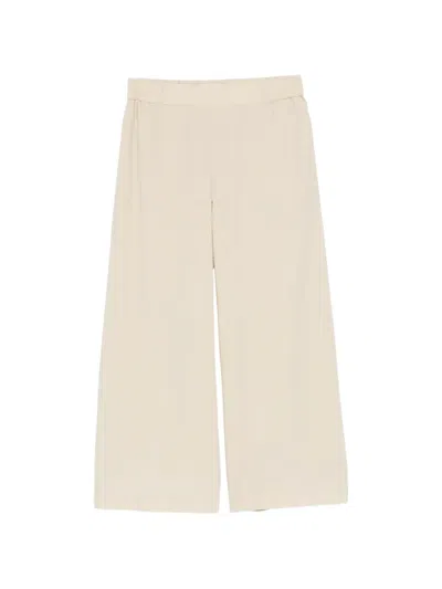 Ottod'ame Elastic-waistband Trousers In Neutral
