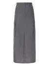 Ottod'ame Elasticated-waist Cargo Skirt In Gray