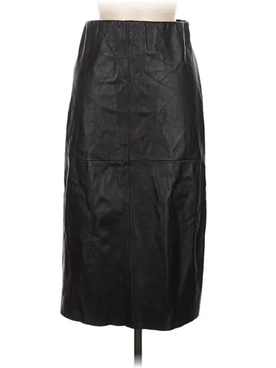 Pre-owned Ottod'ame Faux Leather Skirt In Black