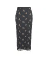 Ottod'ame Floral Midi Skirt In Brown