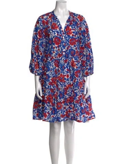 Pre-owned Ottod'ame Floral Print Mini Dress In Multi