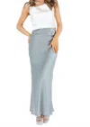 Ottod'ame Flowy Long Skirt In Steel