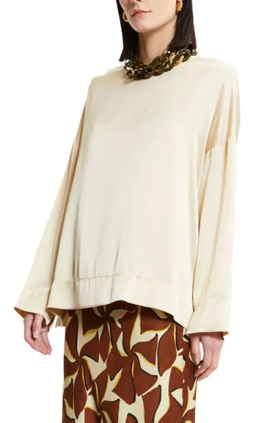Ottod'ame Fluid Viscose Blouse In Neutral