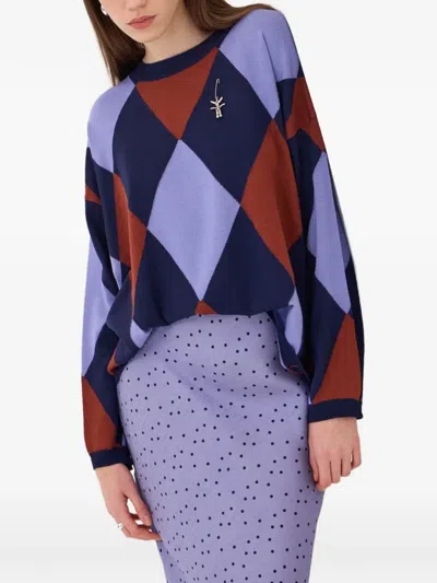 Ottod'ame Geometric-pattern Long-sleeve Sweater In Multi