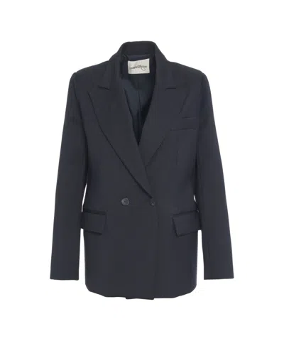 Ottod'ame Gessato Blazer In Black