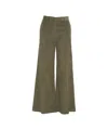 Ottod'ame High-waisted Flared Trousers In Green