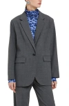 Ottod'ame Jacket With One Button In Gray