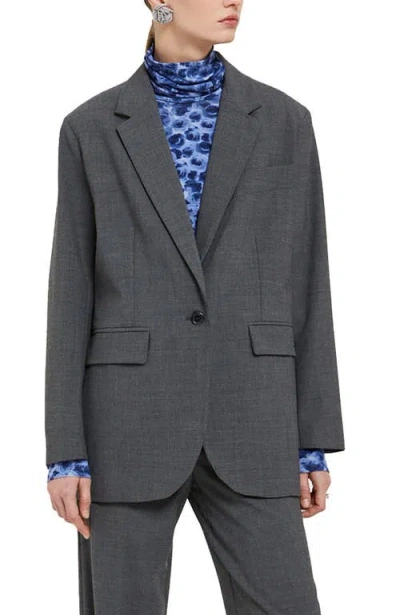 Ottod'ame Jacket With One Button In Gray