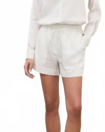 Ottod'ame Linen Drawstring Shorts In White