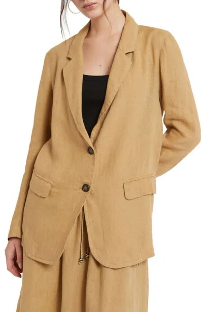 Ottod'ame Linen Jacket In Brown
