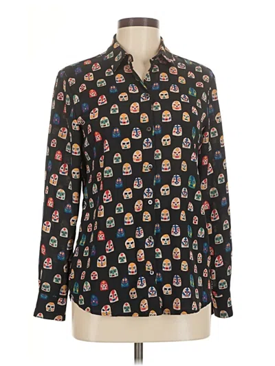 Pre-owned Ottod'ame Long Sleeve Blouse In Black