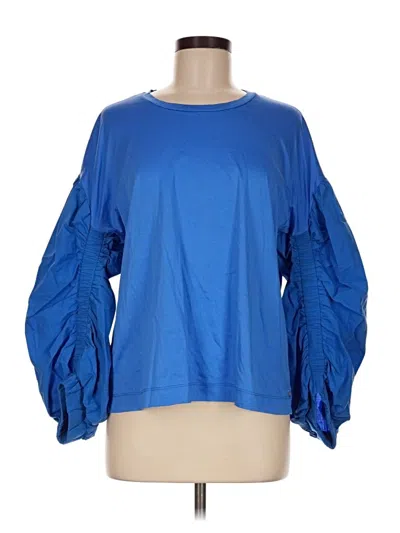 Pre-owned Ottod'ame Long Sleeve Blouse In Blue
