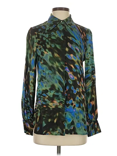 Pre-owned Ottod'ame Long Sleeve Blouse In Green