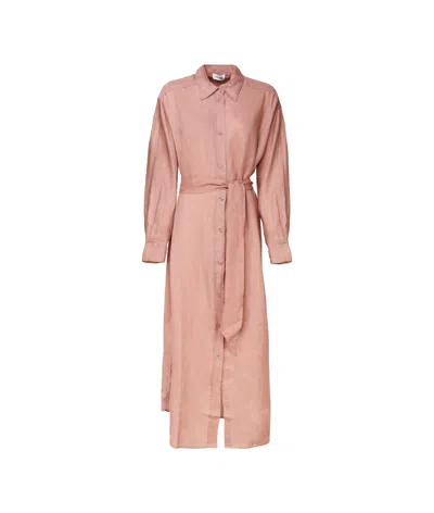Ottod'ame Long-sleeved Dress In Pink