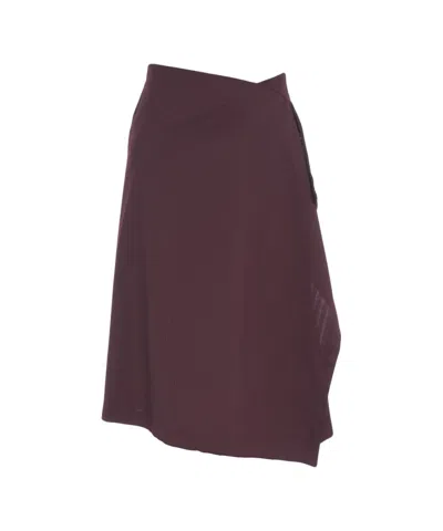 Ottod'ame Midi Skirt With Pinstripe Design In Black