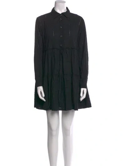 Pre-owned Ottod'ame Mini Dress In Black