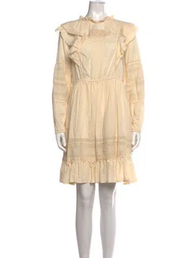 Pre-owned Ottod'ame Mini Dress In Neutrals
