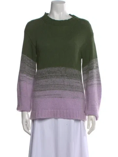 Pre-owned Ottod'ame Nylon Colorblock Pattern Sweater In Multi