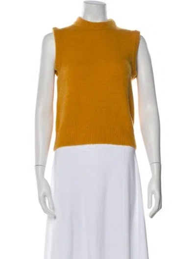 Pre-owned Ottod'ame Nylon Mock Neck Sweater In Orange