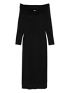Ottod'ame Off-shoulder Dress In Black