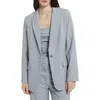 Ottod'ame One-button Pinstriped Jacked In Gray