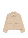 Ottod'ame Patch-pocket Buttoned Jacket In Brown