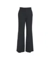Ottod'ame Pinstriped Wide-leg Palazzo Trousers With High Waist And Tailored Silhouette In Black