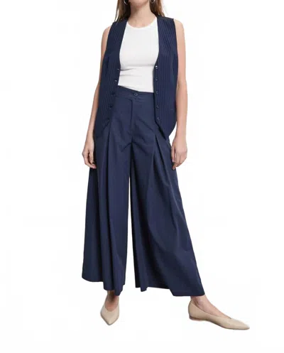 Ottod'ame Pleats Trousers In Night In Blue