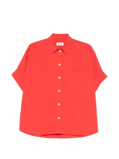 Ottod'ame Pointed-collar Pocket Shirt In Red