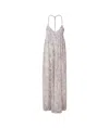 Ottod'ame Printed Halterneck Dress In Nude