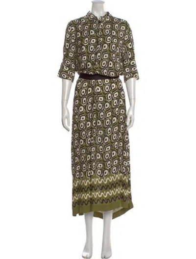 Pre-owned Ottod'ame Printed Long Dress In Multi