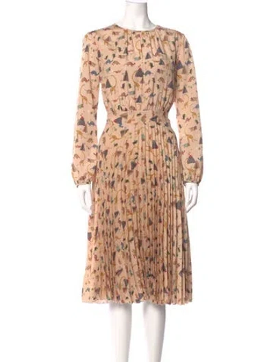 Pre-owned Ottod'ame Printed Midi Length Dress In Multi