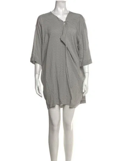 Pre-owned Ottod'ame Printed Mini Dress In Gray
