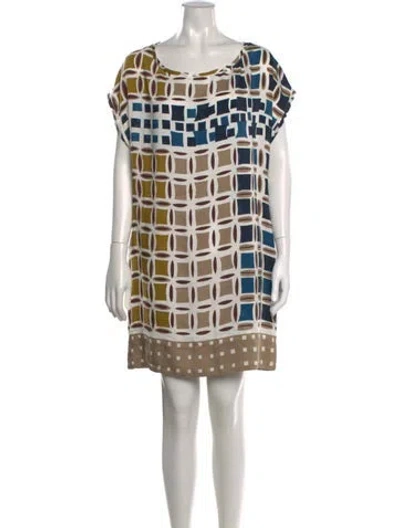 Pre-owned Ottod'ame Printed Mini Dress In Multicolor
