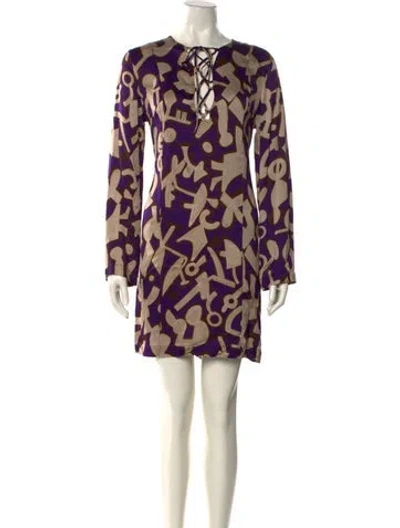 Pre-owned Ottod'ame Printed Mini Dress W/ Tags In Multi