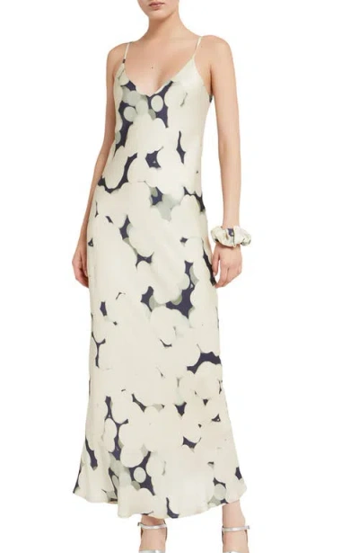 Ottod'ame Printed Viscose Long Dress In White