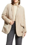 Ottod'ame Puffer Blazer In Neutral
