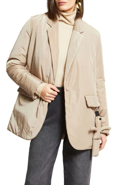 Ottod'ame Puffer Blazer In Neutral