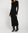 Ottod'ame Pure Stretch Viscose Long Dress In Black