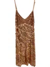 Ottod'ame Rame Dress In Peach In Brown