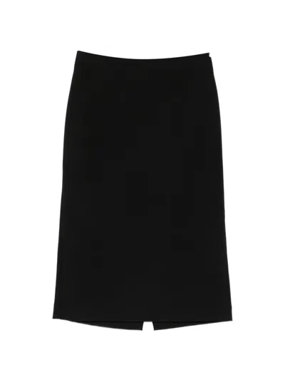 Ottod'ame Rear-slit Midi Skirt In Multi