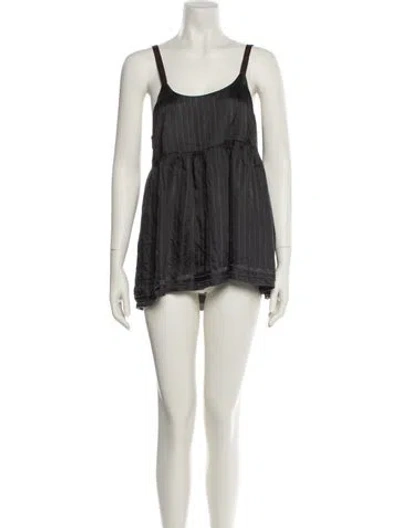 Pre-owned Ottod'ame Scoop Neck Mini Dress In Neutral