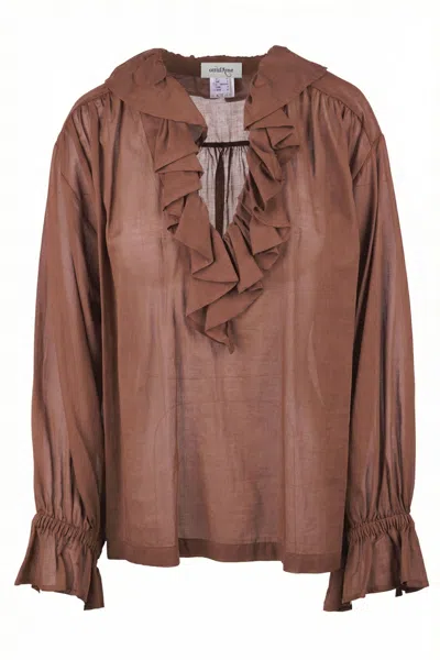 Ottod'ame - Shirt - 470750 - Chocolate In Brown