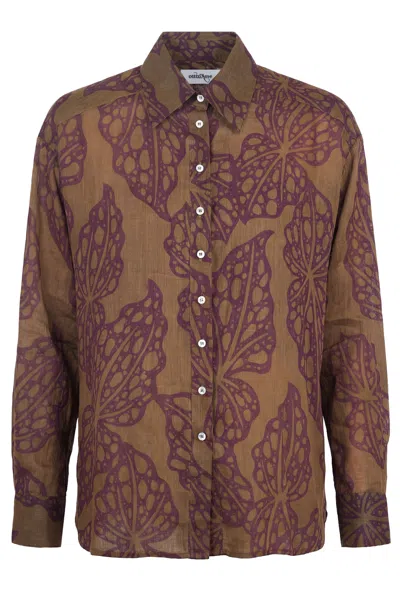 Ottod'ame - Shirt - 470784 - Green/viola In Multi