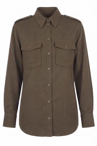 Ottod'ame - Shirt - 480354 - Oliva In Brown