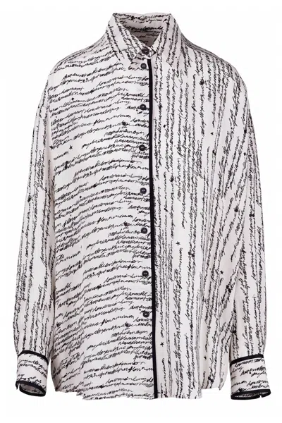 Ottod'ame - Shirt - 480360 - Ivory/black In White