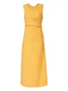 Ottod'ame Side-porthole Drawstring Midi Dress