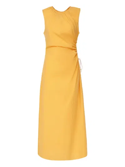 Ottod'ame Side-porthole Drawstring Midi Dress