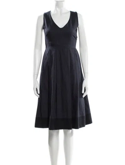 Pre-owned Ottod'ame Silk Knee-length Dress In Blue